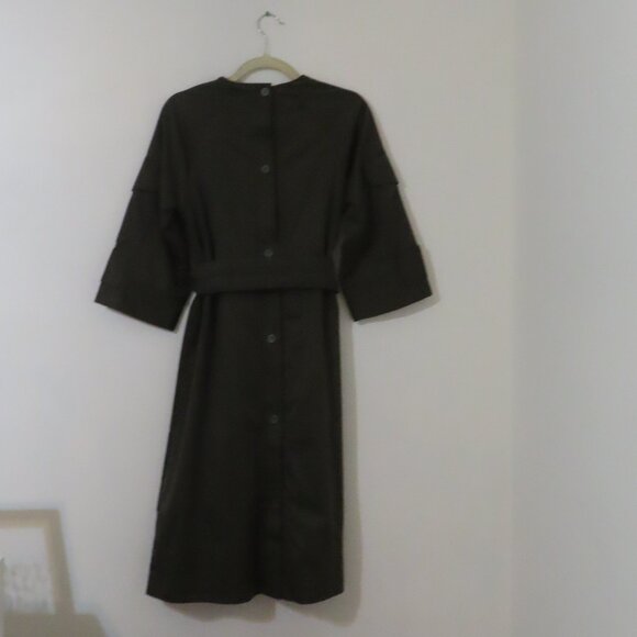 NWOT Margot & Clemence Khaki Green Utility Dress - Picture 6 of 7